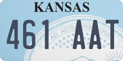 KS license plate 461AAT