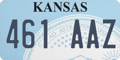 KS license plate 461AAZ