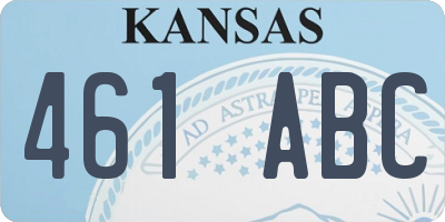 KS license plate 461ABC