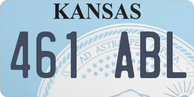 KS license plate 461ABL