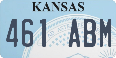 KS license plate 461ABM