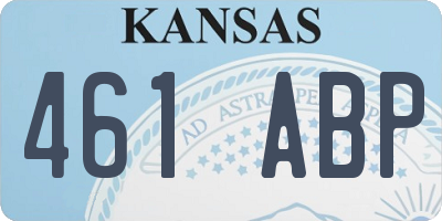 KS license plate 461ABP