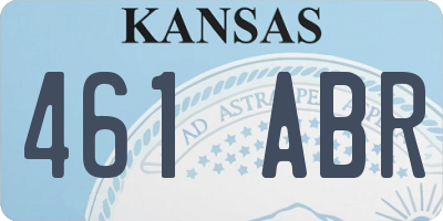 KS license plate 461ABR
