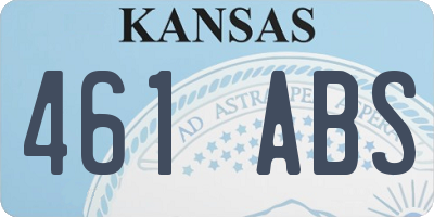 KS license plate 461ABS