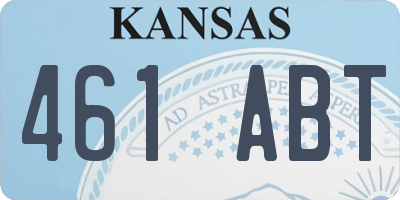KS license plate 461ABT