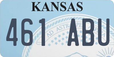 KS license plate 461ABU