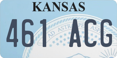 KS license plate 461ACG