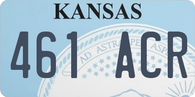 KS license plate 461ACR