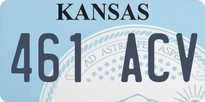 KS license plate 461ACV
