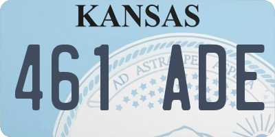 KS license plate 461ADE