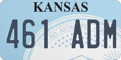 KS license plate 461ADM