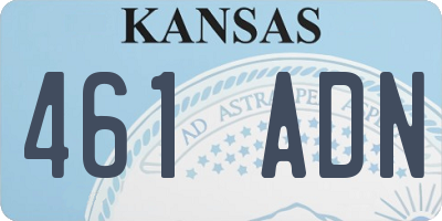 KS license plate 461ADN
