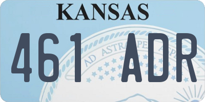 KS license plate 461ADR
