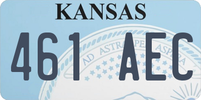 KS license plate 461AEC