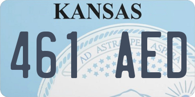 KS license plate 461AED