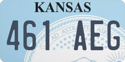 KS license plate 461AEG