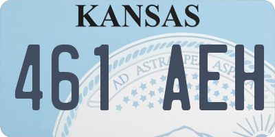 KS license plate 461AEH