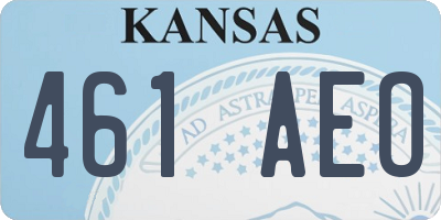 KS license plate 461AEO