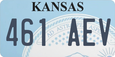 KS license plate 461AEV