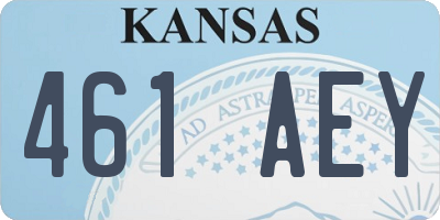 KS license plate 461AEY