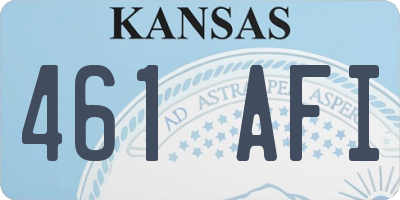 KS license plate 461AFI