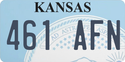 KS license plate 461AFN