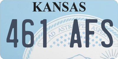 KS license plate 461AFS