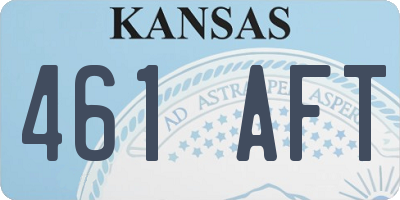 KS license plate 461AFT