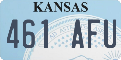 KS license plate 461AFU