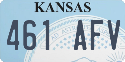 KS license plate 461AFV