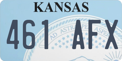KS license plate 461AFX