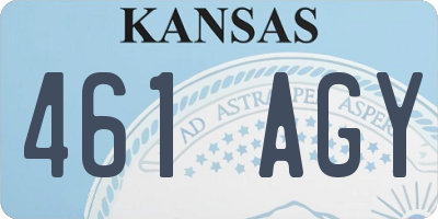 KS license plate 461AGY