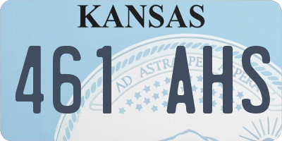 KS license plate 461AHS