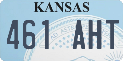 KS license plate 461AHT