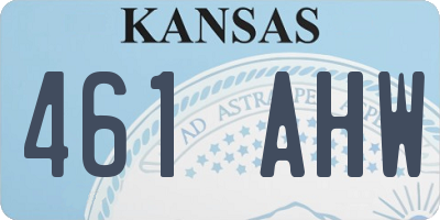 KS license plate 461AHW