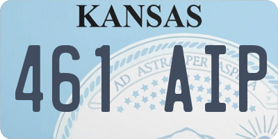 KS license plate 461AIP
