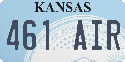 KS license plate 461AIR
