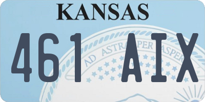 KS license plate 461AIX