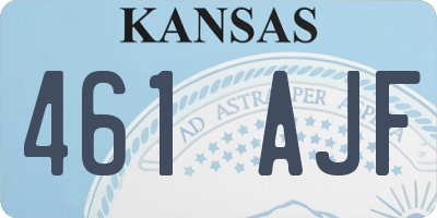 KS license plate 461AJF