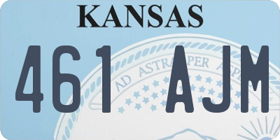 KS license plate 461AJM