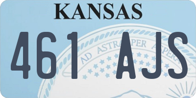 KS license plate 461AJS