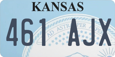 KS license plate 461AJX