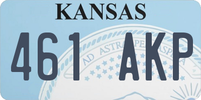 KS license plate 461AKP