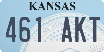 KS license plate 461AKT