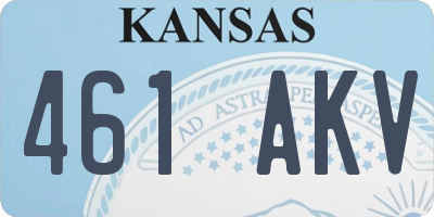 KS license plate 461AKV