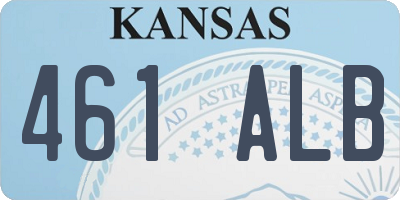 KS license plate 461ALB