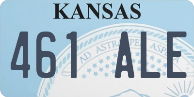 KS license plate 461ALE