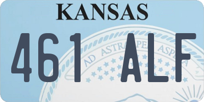 KS license plate 461ALF