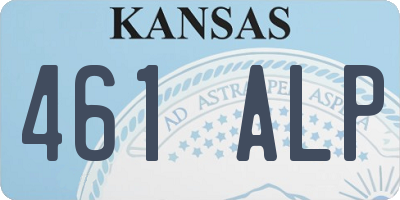 KS license plate 461ALP
