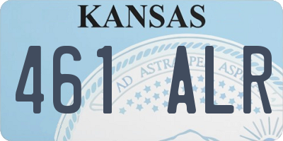 KS license plate 461ALR